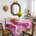 thumbnail image 3 of Pink Waves Coastal Table Cloth Waterproof Tablecloths, Pink Ombre Summer Beach Oceans Tablecloth Dining Table Cover for Kitchen Party Tabletop Outdoor, Square Tablecloth 60x60 Inch, 3 of 9