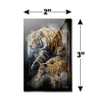 thumbnail image 3 of Orange Bengal Tigers Rectangle Acrylic Fridge Refrigerator Magnet, 3 of 5