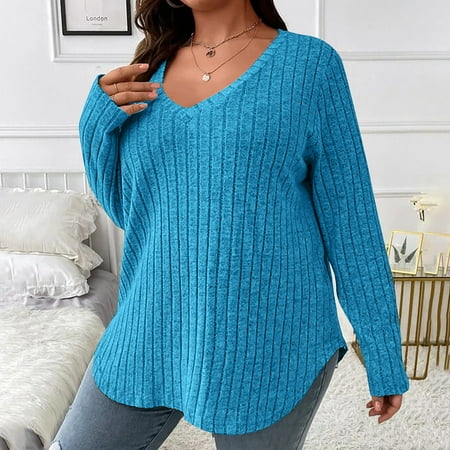 Cheap Oversized Sweatshirts for Women Crew Neck Sweatshirts Women Plus Womens Pullover Sweatshirts Long Sleeve Fall Shirts Ribbed Tunic Pullover