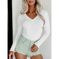 thumbnail image 3 of Long Sleeve Shirts for Women V Neck Basics Tops Lightweight Base Layer Slim Fit Top Undershirts, 3 of 6