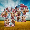 thumbnail image 3 of Camisa hawaiana con estampado 3D de vaca para hombre, camisa con estampado de animales de gran tamaño, ropa de calle informal Harajuku para hombre, camisas de moda para hombre, 3 of 5