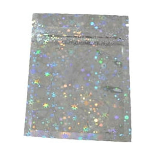 100 Pieces Foil Pack Bag Home Leakproof Sealing Cosmetic Powder Package Bags Wrapping Accessory Holding Pouch Shiny with Stars 7.5x6.5cm