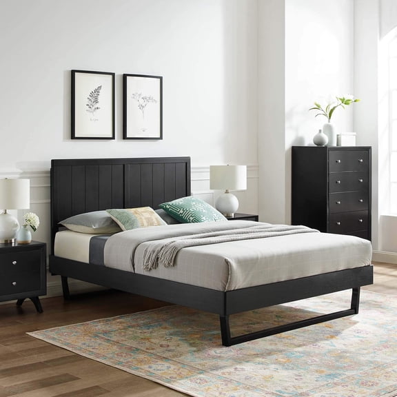 Modway Alana Queen Wood Platform Bed With Angular Frame
