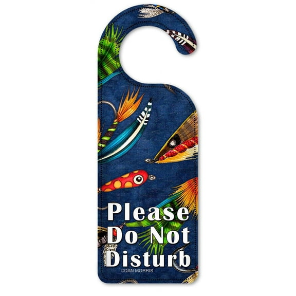 Do Not Disturb Door Knob Hanger Sign - Fly Fishing Lures - Image by Dan Morris