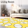 thumbnail image 2 of ODIKA 5'x7' Machine Washable Non-Slip Area Rug, Cute Egg Inspired Design with Cartoonish High Traffic Rug with Pad, Yellow, 721993, 2 of 3
