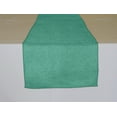 thumbnail image 2 of Faux Burlap Table Runner Solid Aqua, 2 of 2