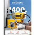 thumbnail image 2 of Taladro magnético VEVOR 1400W 40 mm de diámetro de perforación 800 RPM, 2 of 9