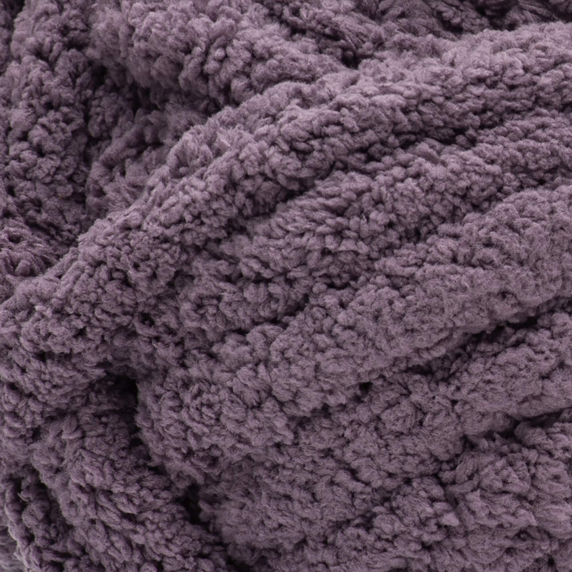 Bernat Knitting Yarn Blanket Big Ball Shadow Purple 2-Skein Factory Pack (Same Dyelot) 161110-10882 Bundle with 1 Artsiga Crafts Project Bag