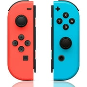 LLYYAH Wireless Gaming Joy-Con (L/R), Game Controller for Nintendo Switch, Neon Red/Blue