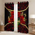 thumbnail image 2 of jejeloiu Red Valentine Rose Black Out Curtains,Happy Valentine'S Day Curtains Pack of 2 (42x63 Each),Kawaii Heart Print Bedroom Curtains For Men Women,Luxury Bedroom Decor, 2 of 6