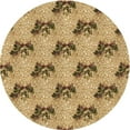 thumbnail image 1 of Ahgly Company Indoor Round Patterned Yellow Orange Area Rugs, 4' Round, 1 of 1