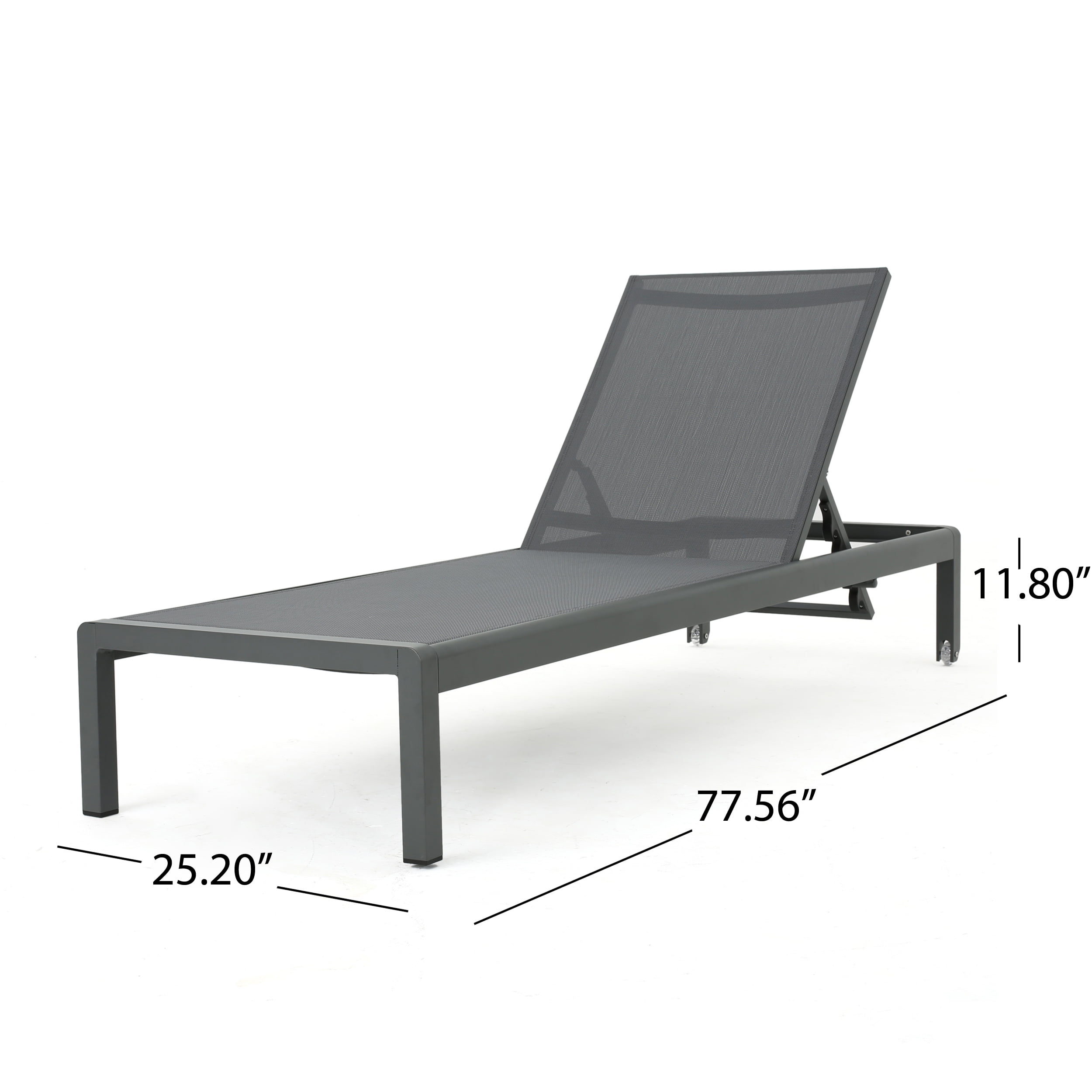 MAYEERTY Patio Lounge Chair - Outdoor Chaise Lounge, Sturdy Steel Frame, Sunbathing Recliner