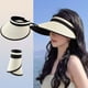 thumbnail image 1 of Sombrero para el sol para mujer con protección solar UV | Ala ancha 12,5 cm | Techo abierto transpirable | Cordón ajustable | Poliéster ligero plegable | Uso para acampar en la playa al aire libre, 1 of 6