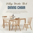thumbnail image 6 of Dayalane Farmhouse Windsor Dining Chairs Set of 4, Solid Wood Spindle Back Dining Side Chairs, Mid-Century French Country Oak Kitchen Chairs for Dining Room Living Room Kitchen Restaurant, Natural, 6 of 13
