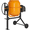 Orange, variant on TABU Electric Cement Mixer,5.0 Cu ft Freestanding Concrete Mixer with Wheels for Stucco/Seeds(Blue)