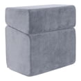 thumbnail image 3 of Reposapiés bajo escritorio, funda extraíble y lavable, reposapiernas ajustable en 3 alturas, almohada tipo taburete para escritorios de ordenador., 3 of 7