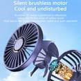 thumbnail image 3 of Naiovety Mini ventilador USB portátil ajustable para el hogar, ventiladores personales para colgar en el cuello, accesorios de refrigeración Electrodomésticos Azul, 3 of 6