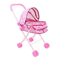thumbnail image 1 of Cochecito plegable para bebé, carrito de juguete, juego de simulación, desarrollo temprano, regalos del Día de San Valentín, cochecito de juguete de, 1 of 9