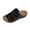 Black-#002, variant on Women's Platform Slide Sandals Slip-On Open Toe 2 Straps Adjustable Buckle Slip Comfortable Shoes Cork Footbed Synthetic Leather Beach Casual Mules,Black 41