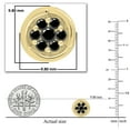 thumbnail image 3 of Dazzlingrock Collection Round Black Diamond Floral Style Screwback Stud Earrings for Women (0.50 ctw, Color Black, Clarity Opaque) in 18K Yellow Gold, 3 of 4