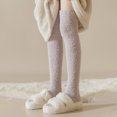 thumbnail image 4 of Likimi Fuzzy Fleece Socks For Women Solid Color Over The Knee Winter Warm Soft Casual Sleep Socks Size One Size, 4 of 4