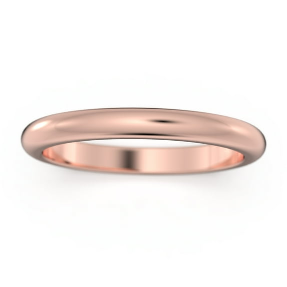 Comfort fit 2.5mm band width 10K rose gold wedding ring