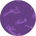 thumbnail image 1 of Ahgly Company Machine Washable Indoor Square Transitional Bright Purple Area Rugs, 3' Square, 1 of 7