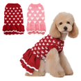 thumbnail image 5 of Suministros para mascotas Ropa para perros Suéter con forma de corazón para mascotas Suéter ajustado con cuello redondo para mascotas, 5 of 5