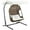 Brown White, variant on Modway Vantage Outdoor Patio Swing Chair With Stand in Brown White