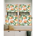 thumbnail image 2 of Pink Peach Short Blackout Curtains 30 Inch Long Green Leaf Spring Fruit Branch Country Style Rod Pocket Kitchen Curtains, 2 Panels Thermal Insulated Room Darkening Drapes for Bedroom, 42"W x 30"L, 2 of 5