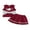 Wine Red, variant on Rovasas Girl Cheerleading Outfits Contrast Color Sports Tank Tops A-line Skirt