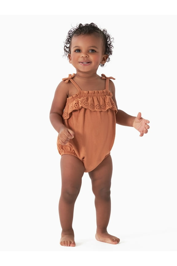 by Gerber Baby Girl Bubble Romper, Sizes 0 Month -12 Months