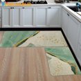 thumbnail image 4 of Turquoise Kitchen Rugs and Mats, 2 Pieces Teal Cushioned Anti-Fatigue Kitchen Rugs Abstract Modern Art Kitchen Mats for Kitchen & Laundry 17x29 and 17x47 Inch, 4 of 6