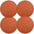 thumbnail image 2 of Plain Rust Solid Color Placemats Set of 4, Washable Round Placemats 15 Inch, Non-Slip Heat-Resistant Table Mats for Dining Kitchen Holiday Home Tables Home Decor, 2 of 7
