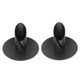 thumbnail image 3 of 2 portavelas de metal con superficies esmeriladas, base redonda estable, candelabros retro simples para decoración de mesa de bar en casa, color negro, 3 of 9