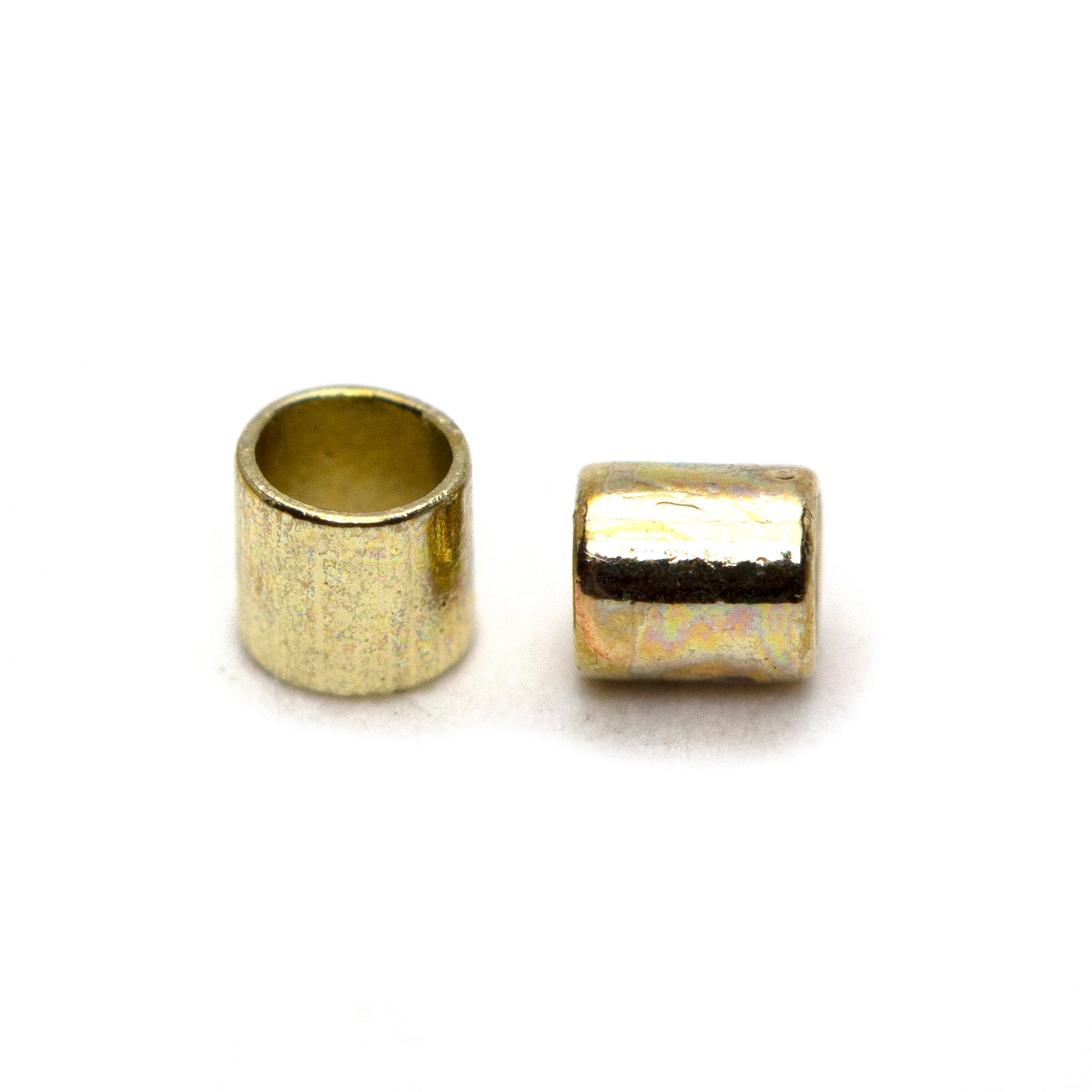 (2 pack) Cousin DIY Gold Crimp Tube Beads, 100 Pieces, 2mm, Unisex for Adults
