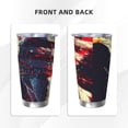 thumbnail image 3 of Lsque Watercolor Bald Eagle Pattern 20oz Car Cup with Lid and Straw, Insulated Coffee Cup with Straw Topper, Spill Proof Travel Coffee Mug, Stainless Steel Tumble-Without Straw, 3 of 8