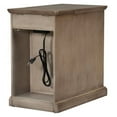 thumbnail image 6 of Harper & Bright Designs Vintage End Table with USB Ports Drawer and Cup Holders, Sofa Side Table Bedside Nightstand Narrow Table for Living Room Bedroom, Antique Brown, 6 of 11
