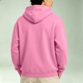 thumbnail image 5 of Nestiefly Men's Athletic Hoodies Fleece Plain Pullover Comfort Oversized Streetwear Fall Travel Drop Shoulder Sweatshirt Pink XL, 5 of 5
