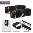 thumbnail image 4 of Balery Gold Pattern Black Skull Estuche de Lápices de Cuero Impreso, Estuche para Suministros de Arte, Estuche de Lápices con Cremallera, Estuche de Almacenamiento de Papelería, 4 of 7