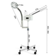 2IN1 White Instant Facial Steamer with 5X Magnifying Lamp Ozone LCD Touch Keys Salon Spa Skin Care