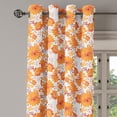 thumbnail image 2 of Ambesonne Orange Grommet Curtain, Old Damask Traditional, 50" x 96", Orange Marigold Maroon, 2 of 6