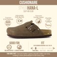 thumbnail image 1 of Cushionaire Hana - Genuine Leather Suede Classic Clog Womens Shoes - Slip On Mule Comfortable Shoes for Women, 1 of 17