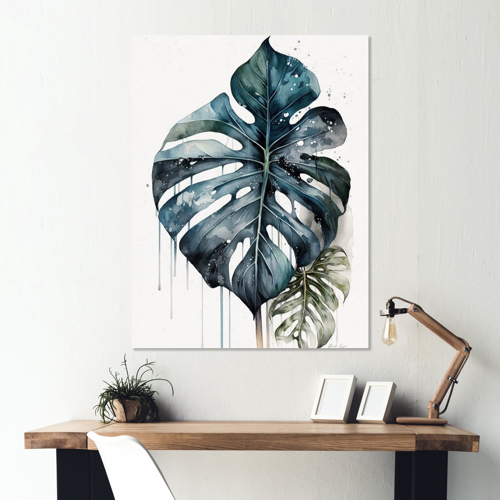 Designart Philodendron Leaf V Canvas Wall Art