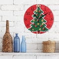 thumbnail image 6 of Christmas Tree Pattern with Star Lights Round Wall Clock Silent Analog Battery Operated Gold Pointer Home Decor 9.84" Diameter, 6 of 11