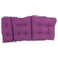 thumbnail image 2 of 20-inch by 42-inch Solid Microsuede Tufted Chair Cushion Purple-Color, 2 of 3