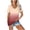 Pink, variant on Teissuly Womens Fashion Gradient Color V-Neck Short Sleeve T-shirt Tops Blouse