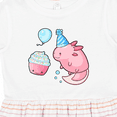 thumbnail image 4 of Inktastic Cute Axolotl Birthday with Cupcake Girls Toddler Dress, 4 of 5