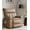 Tan, variant on Oversized Recliner Chairs with Massage and Heat - 360° Swivel Lazy Rocking Chair for Adults with Remote Control for Living Rooms, Bedrooms and Nurseries - Coffee