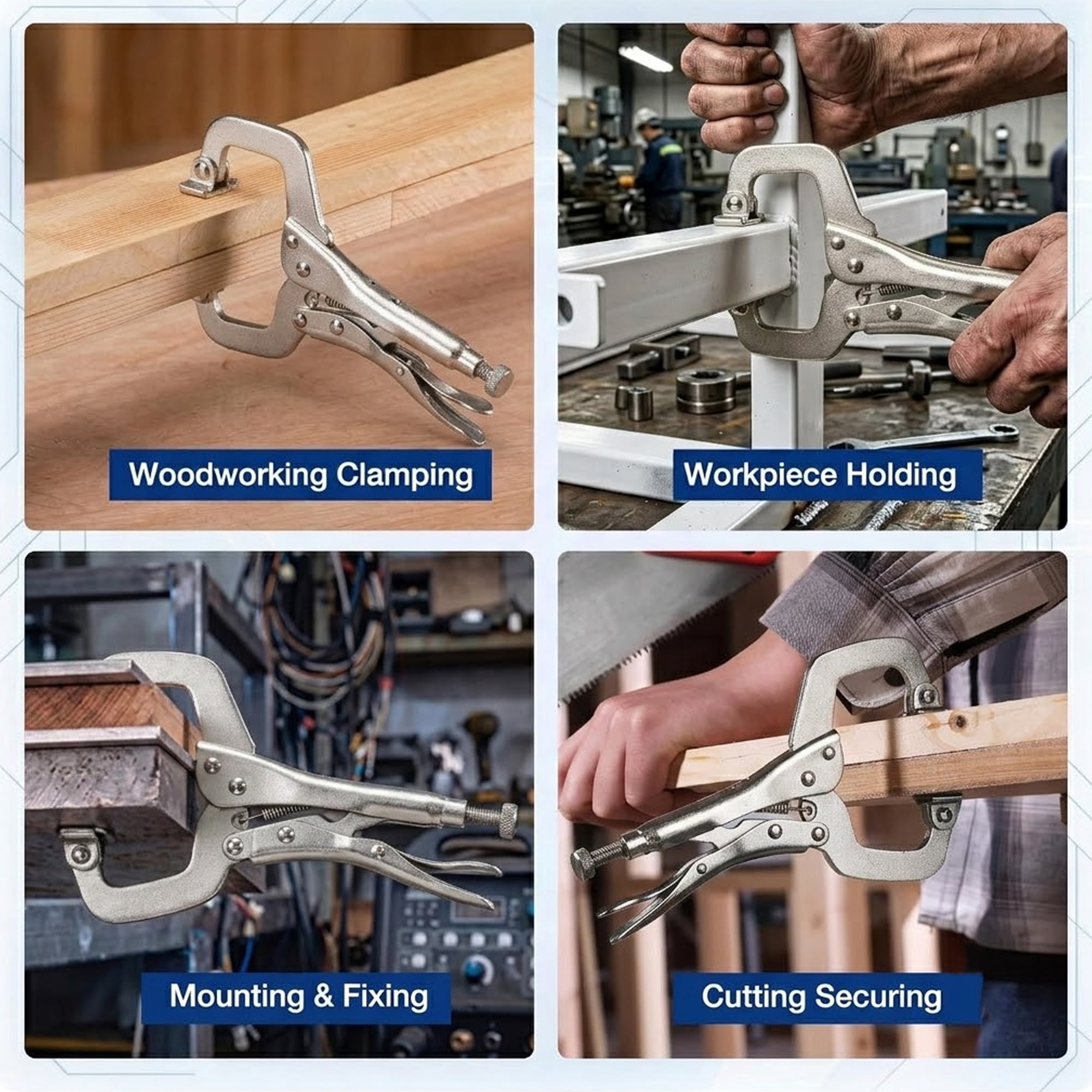 DEXIMRO 6‑Inch Locking C‑Clamp, 1‑Pc Heavy‑Duty Vise‑Grip Welding
